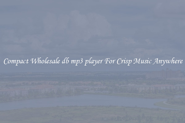 Compact Wholesale db mp3 player For Crisp Music Anywhere