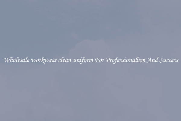 Wholesale workwear clean uniform For Professionalism And Success