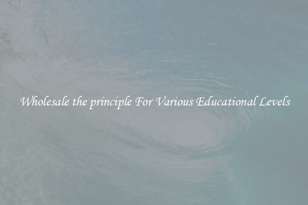 Wholesale the principle For Various Educational Levels