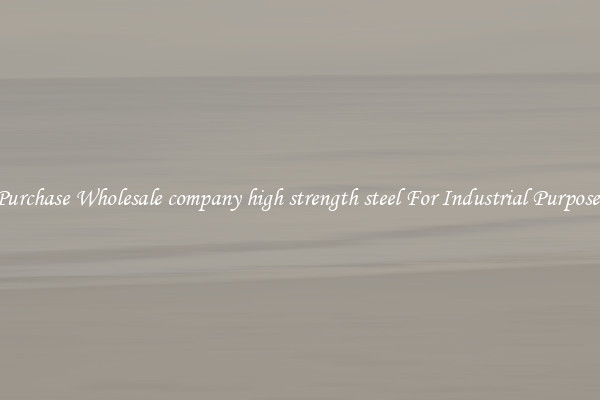 Purchase Wholesale company high strength steel For Industrial Purposes