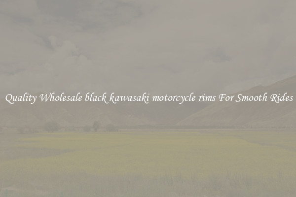 Quality Wholesale black kawasaki motorcycle rims For Smooth Rides