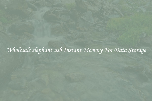 Wholesale elephant usb Instant Memory For Data Storage