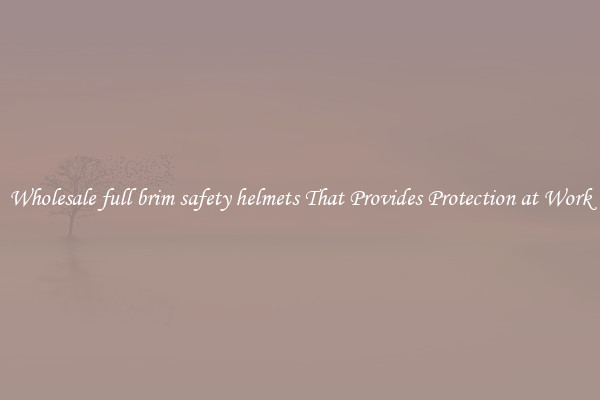 Wholesale full brim safety helmets That Provides Protection at Work