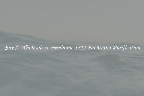 Buy A Wholesale ro membrane 1812 For Water Purification