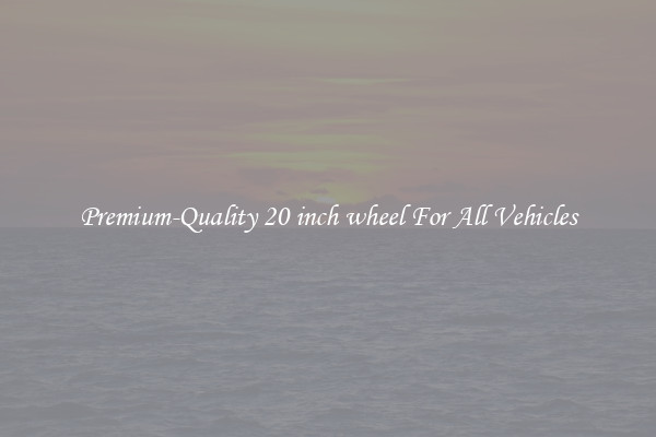 Premium-Quality 20 inch wheel For All Vehicles