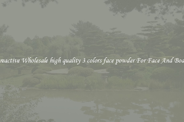 Non-reactive Wholesale high quality 3 colors face powder For Face And Body Art