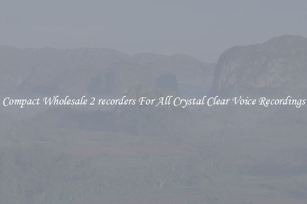 Compact Wholesale 2 recorders For All Crystal Clear Voice Recordings