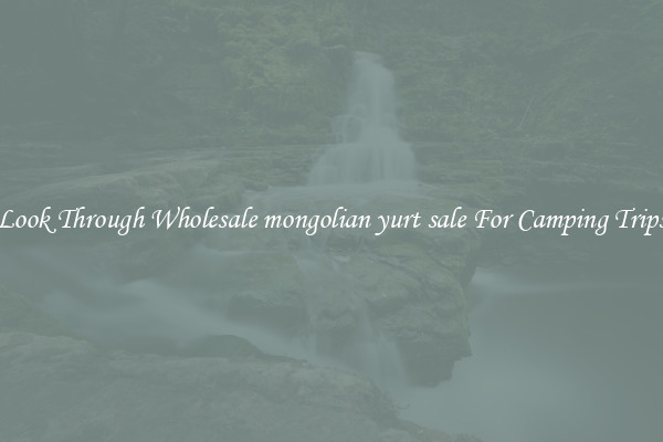 Look Through Wholesale mongolian yurt sale For Camping Trips