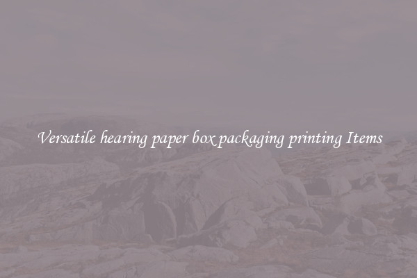 Versatile hearing paper box packaging printing Items