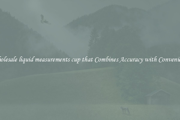Wholesale liquid measurements cup that Combines Accuracy with Convenience