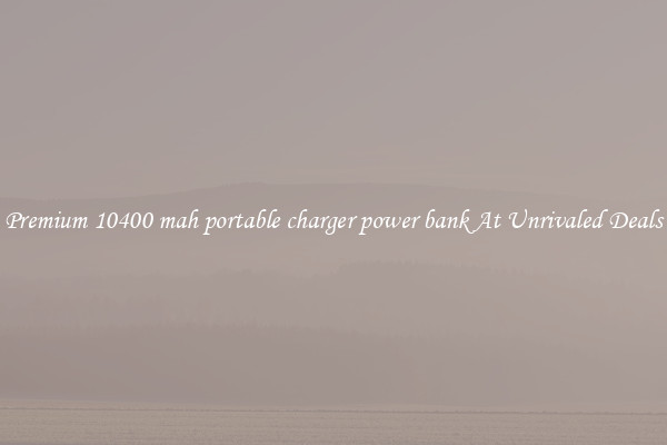 Premium 10400 mah portable charger power bank At Unrivaled Deals
