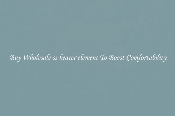 Buy Wholesale ss heater element To Boost Comfortability