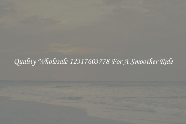 Quality Wholesale 12317603778 For A Smoother Ride